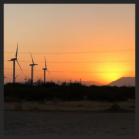 Wind turbine in La Ventosa